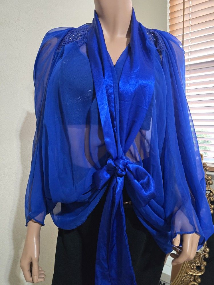 Night Over All Women's Top Blue One Size.