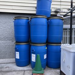 10 Gallons Rain Barrel Open Top With Handles 