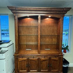 Antique Style Wood China Cabinet