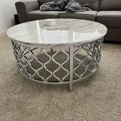 Faux Marble Coffee Table 