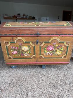 Antique wooden chest