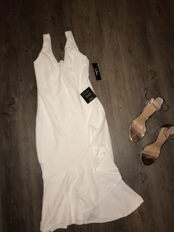 Lulu’s White Ruffle Dress