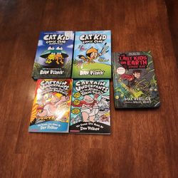 Cat Kid & Captin Underpants Books