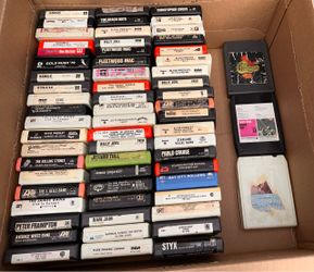 (63) 8 Track Tapes Rock Vintage Eight Track Tapes
