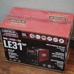 Lincoln Electric 140 Amp LE31MP Multi-Process Stick/MIG/TIG Welder with Magnum Pro 100L Gun, MIG and Flux-Cored Wire,  Phase, 120V
Brand New Tool
