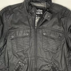 Limited Edition Affliction Black Big Logo Motorcycle Jacket (XL)