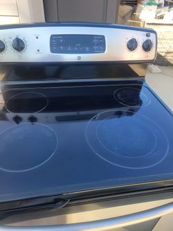 ge stainless steel electric range stove in good condition
