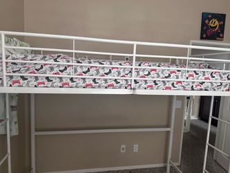 Loft twin bed w/matress
