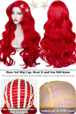 Beauty Red Mermaid Cosplay Wig