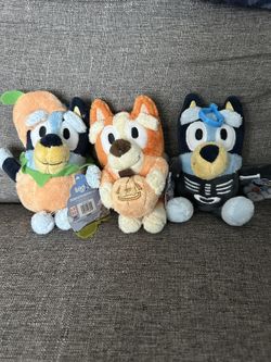 Bluey Halloween Plush Keychains