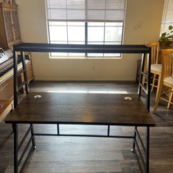 Dark Brown Wooden Desk, Price Negotiable