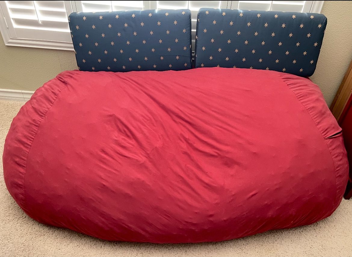 XL Red Beanbag Couch