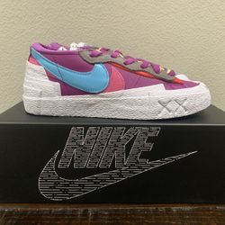 NIKE X SACAI X KAWS BLAZER LOW PURPLE DUSK SIZE 3.5M/5W DM7901-500