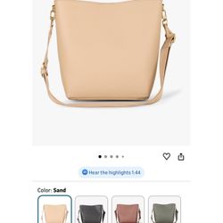 Amazon Essentials womens Soft Bucket HandBag Tote with Minimalist Design