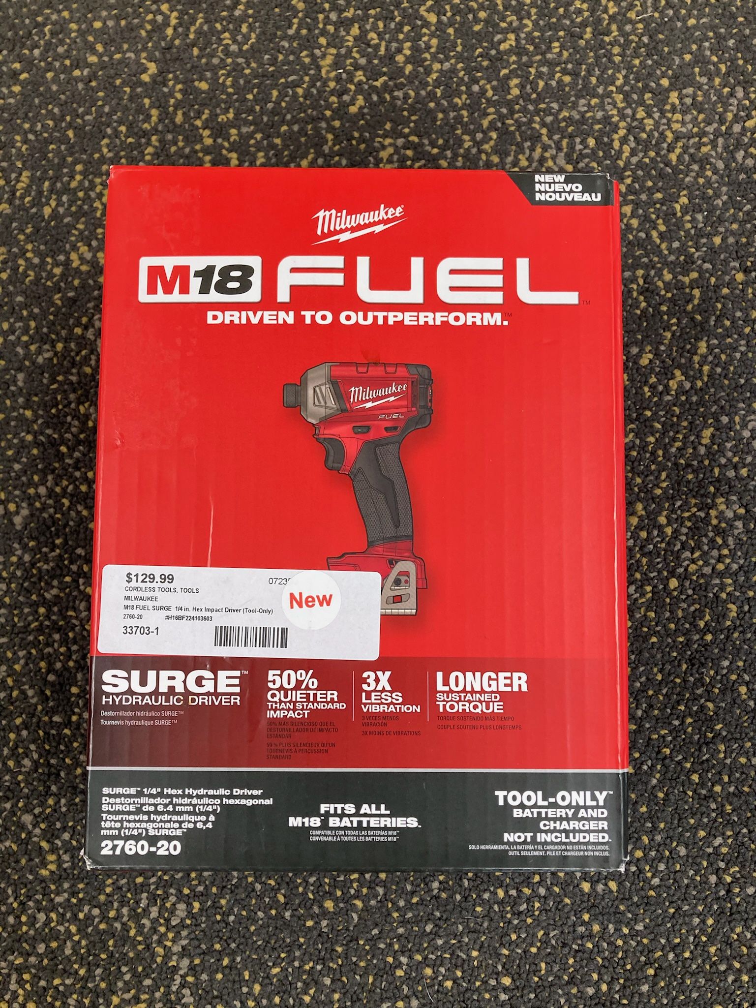 MILWAUKEE 2760-20 M18 FUEL SURGE 1/4” Hex Impact Driver, Tool-Only