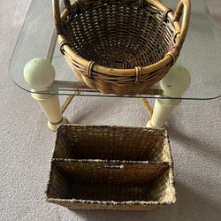 Large Basket And Large Divided Wicker’s Seagrass 