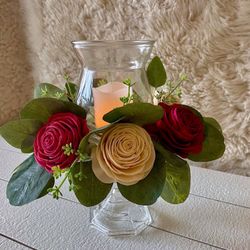 Centerpieces Made With Wood Flowers