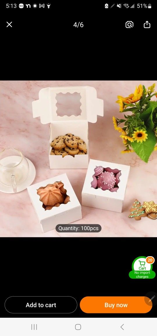 Dessert Boxes (6) Packages OF 15 In Ea Package