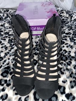 Black Wedges Size 7.5