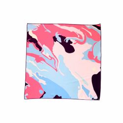 Pink Blue Marble Swirl Square Scarf 48x48cm | Custom Design Bandana NWOT