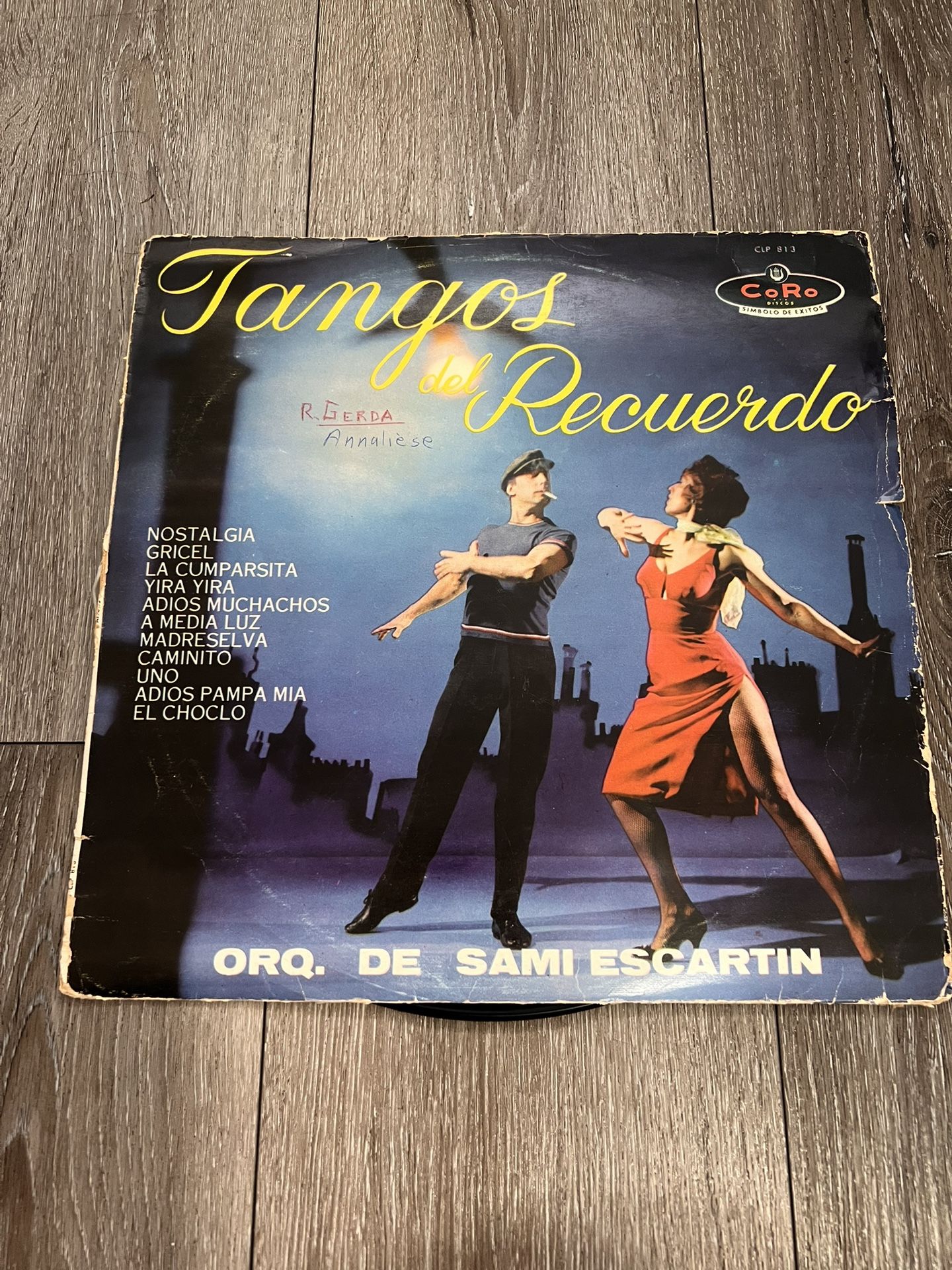 LP VINYL ORQUESTA DE SAMI ESCARTIN -TANGOS DEL RECUERDO- MEXICAN LP TANGO Good Condition
