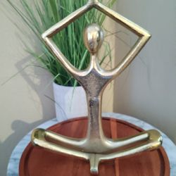 $20 Yoga Statue Made in India 11" Tall 9" Wide Namaste Solid Metal