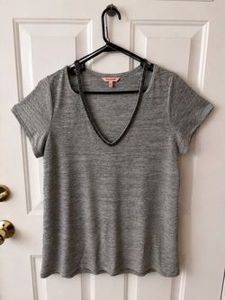 Juicy Couture Metallic Rhinestone V-Neck