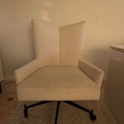 CB2 Cream Bowtie Office Chair