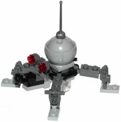 SW1030 Dwarf Spider Droid - Light Bluish Gray Dome, Mini Blaster / Shooter