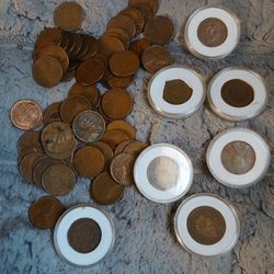 70 WHEAT INDIAN HEAD AND STEEL PENNIES 