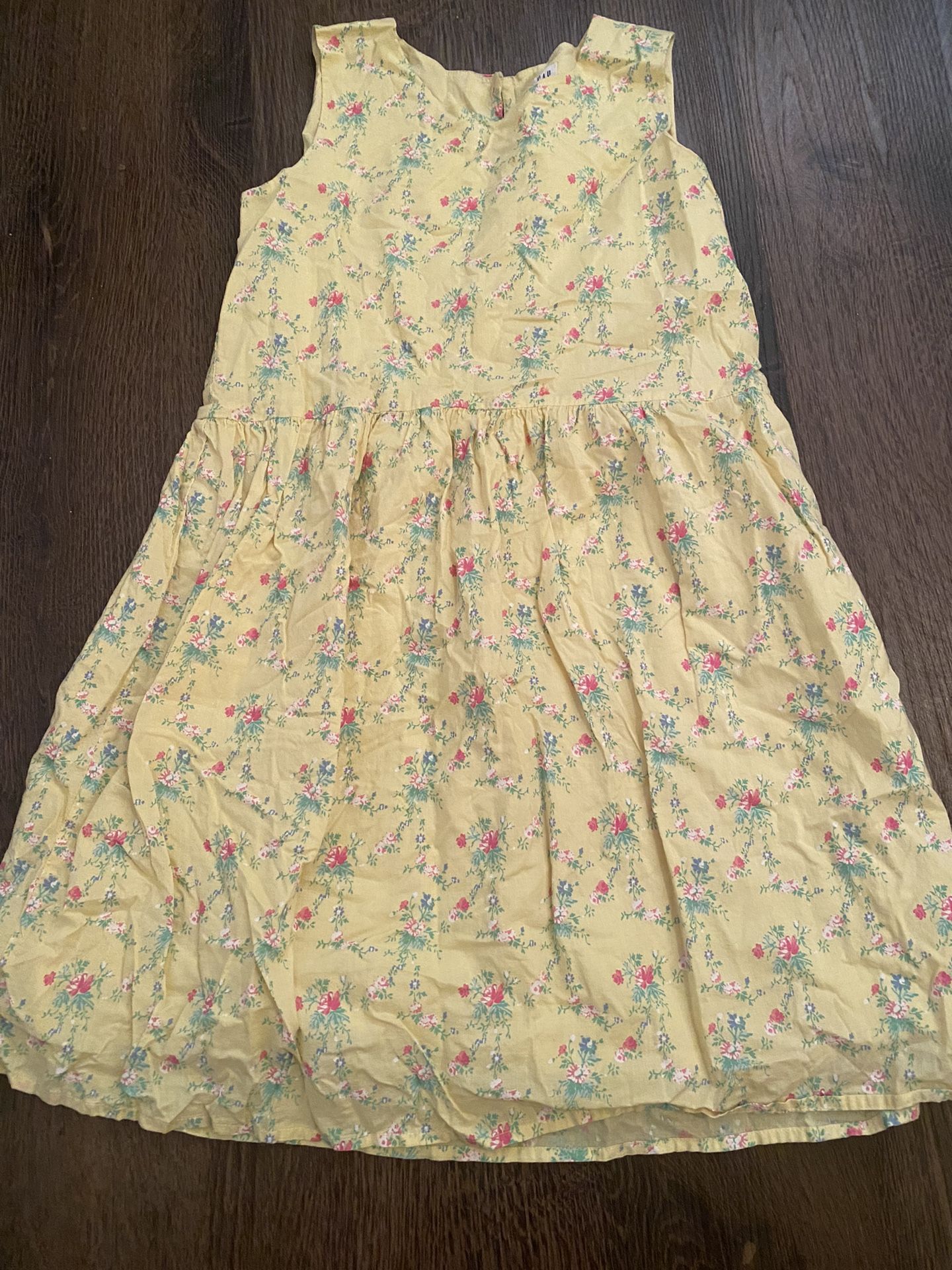 Girls Yellow Flower Dress Size XL Or 14/16 By Gap #18