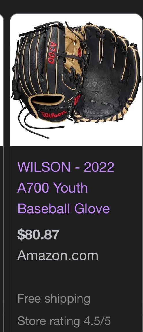 Wilson 2022 A700 Brand New Glove 