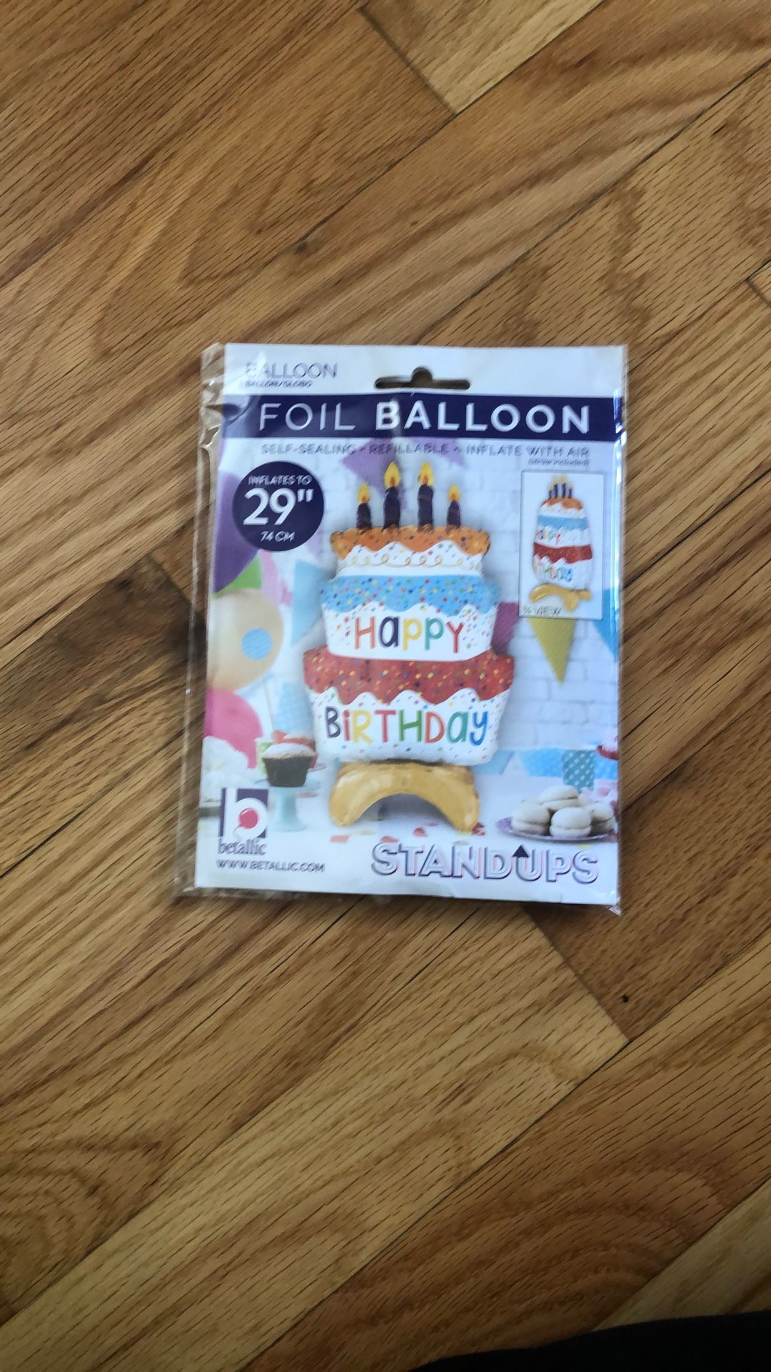 Happy Birthday Cake Foil Balloon 