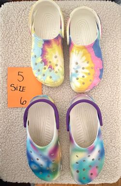 Crocs Tie-Dye Clogs Size 5 and 6