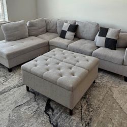 Sectional Sofa with Ottoman