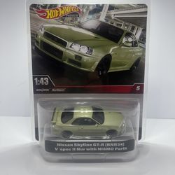 Hot Wheels 1:43 Nissan Skyline GTR R34 Vspec II Nur with NISMO Parts