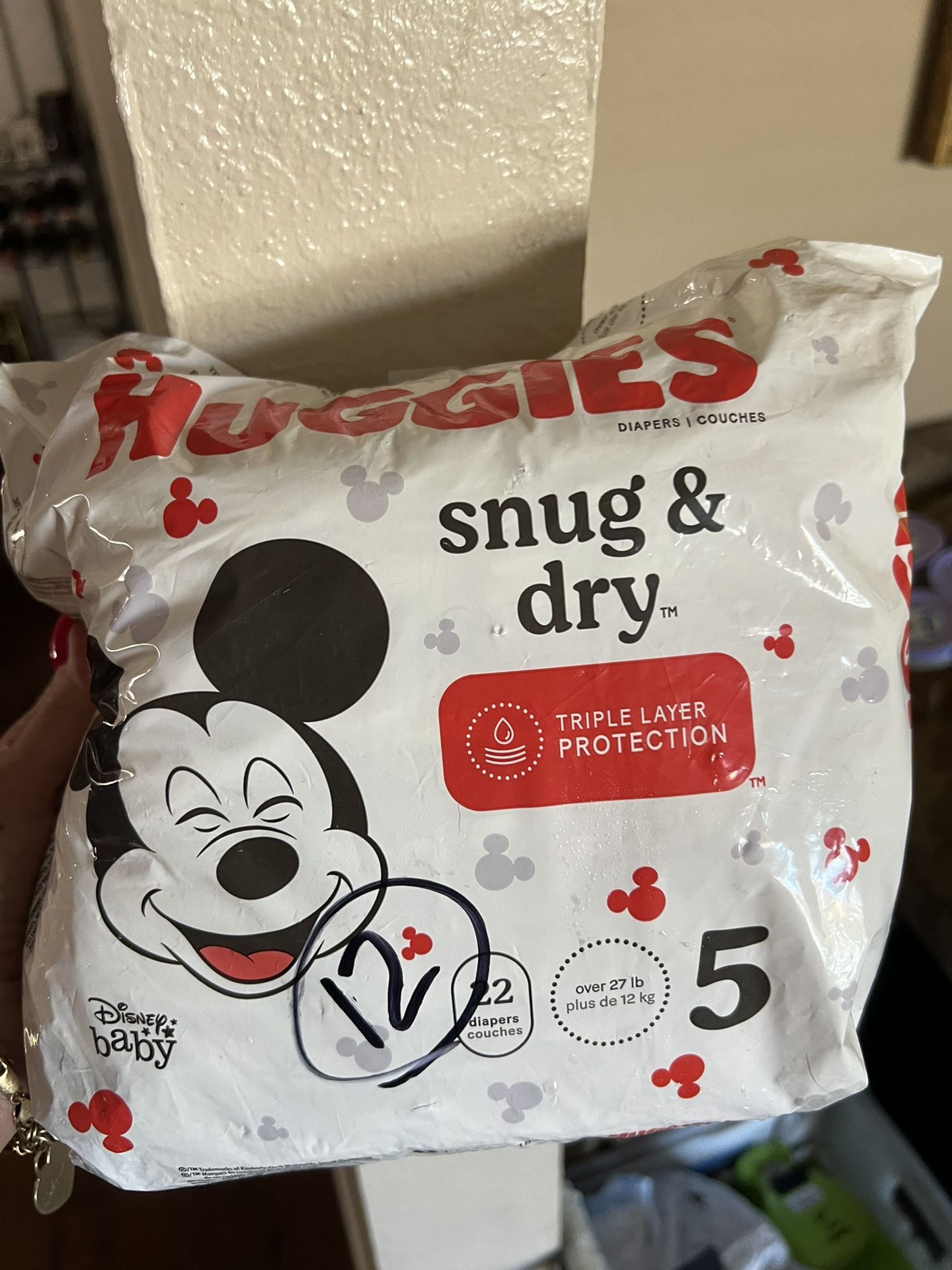 Huggies Diapers Sz 5 Mickey