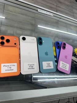 iPhone 17 & 16’s unlocked . Cash or $50 down w approval