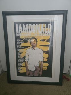 IAMDONALD Donald Glover Tour Poster Framed