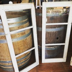 Vintage windows- side by side left and right