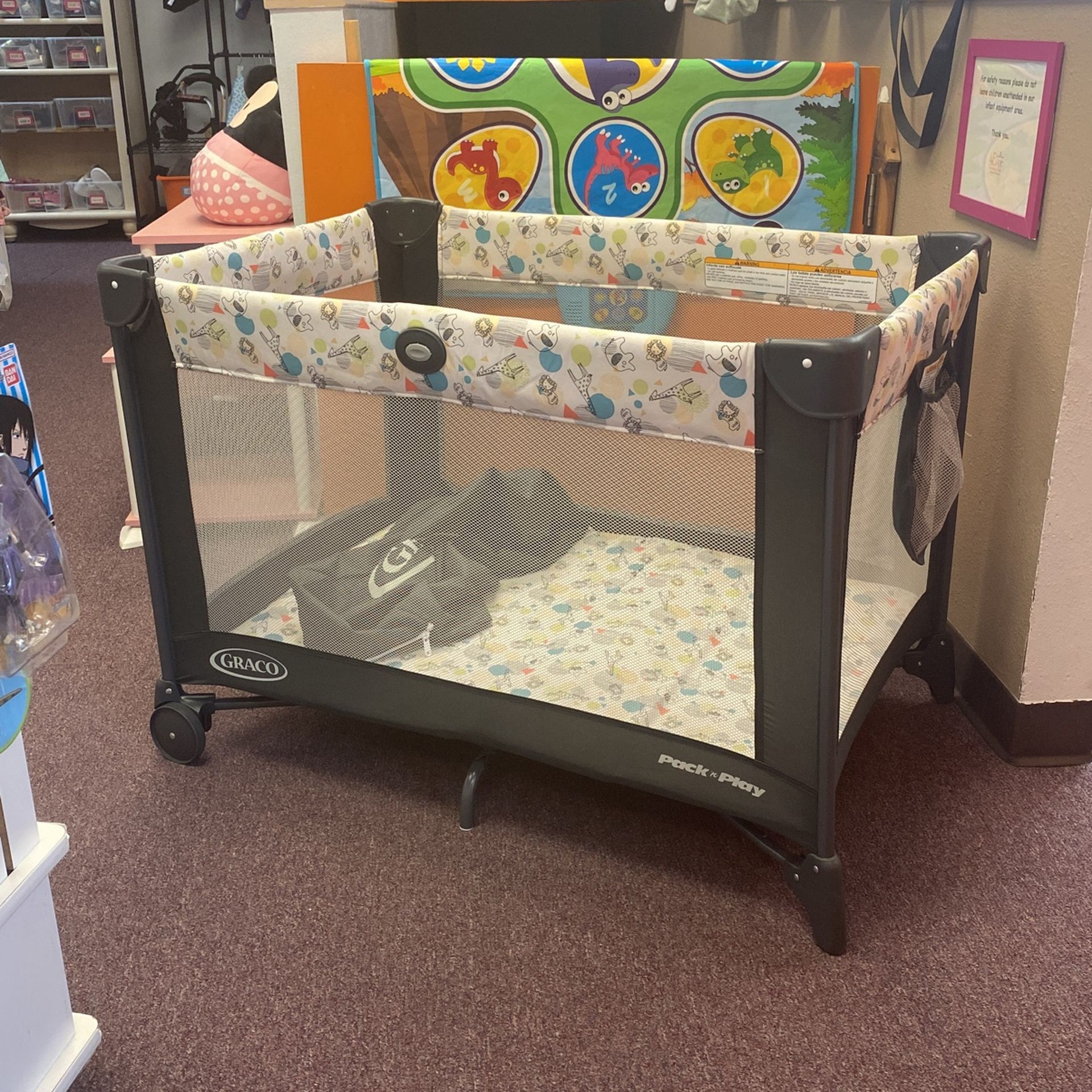 Graco Grey Safari Pack n Play