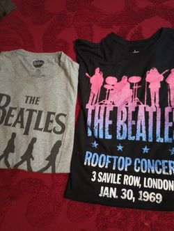 2 Beatles T Shirts Colored One "L" $20 And Grey One "XXL"