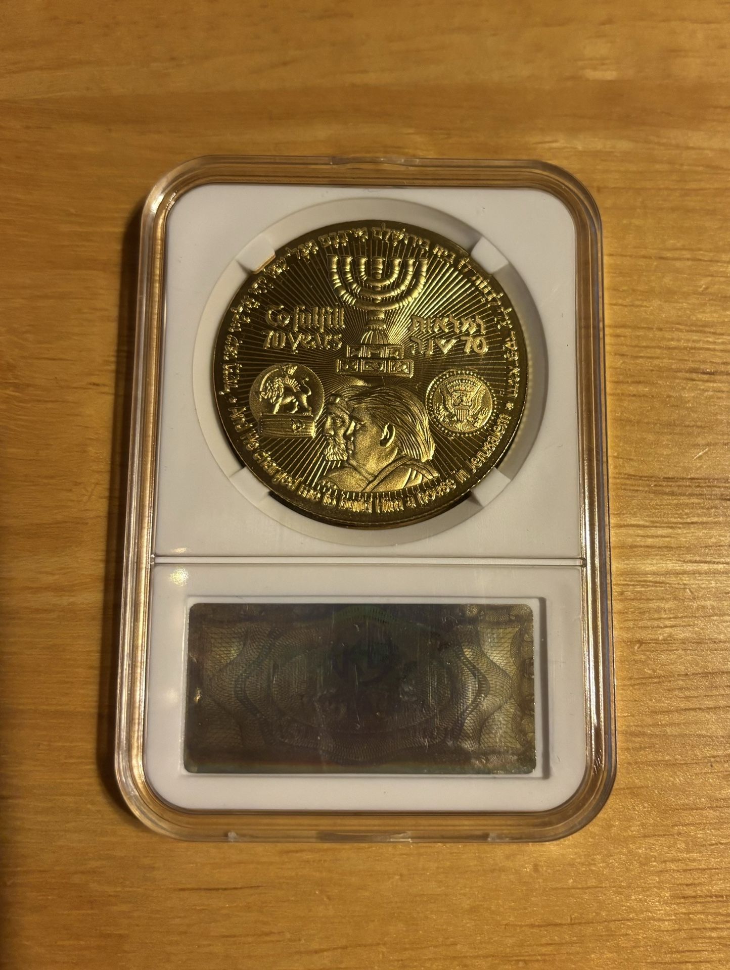 70 Years Israel Redemption Temple Coin King Cyrus Donald Trump Jewish Temple