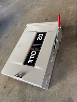 3P 30 Amp Fused Disconnect, 3 Phase Disconnect, 110/240V, Heavy Duty Metal Structure, Reserved Knout-Outs, NEMA 3R Enclosure for Outdoor, Increased Wi