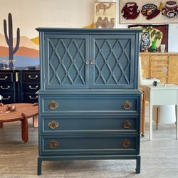 Grey Upright Dresser  / Armoire / Wardrobe