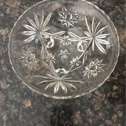 3 Footed Crystal Bowl 6 1/2”