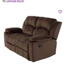 Brown Loveseat w/electronic Recliner