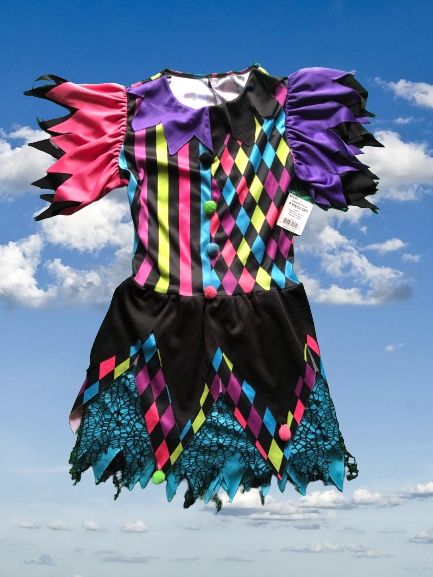 Twisted Circus Clown Halloween Costume $8 SIZE KIDS MEDIUM/LARGE