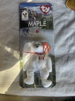 Ty Maple Bear Rare With Date And tag Error 