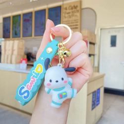 Pompompurin My Melody Hello Kitty Cinnamoroll PVC Doll Keychain Kuromi Key Ring